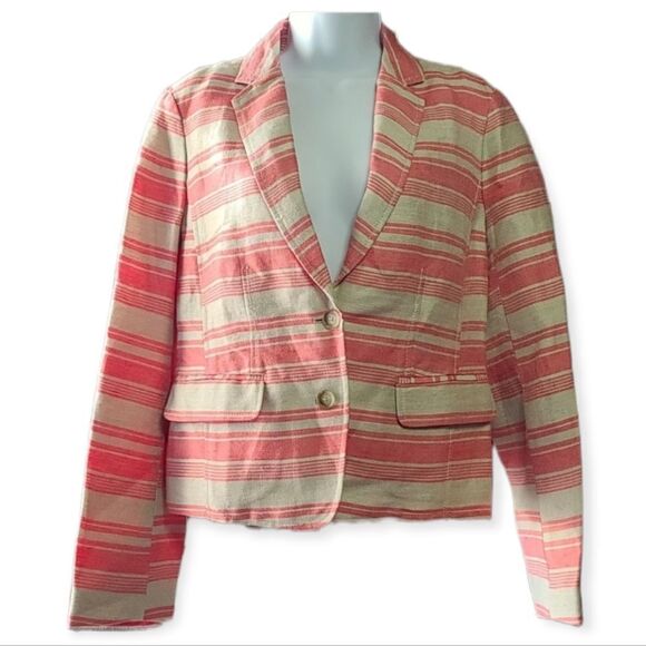 LOFT Linen Blend Jacket Size 6 NEW - Picture 1 of 6